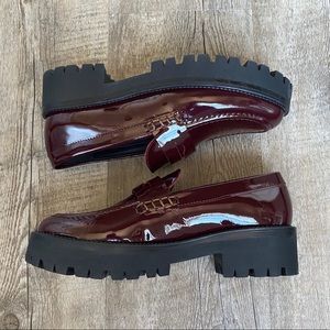 NWT Steve Madden Crew Burgundy Patent Loafers
